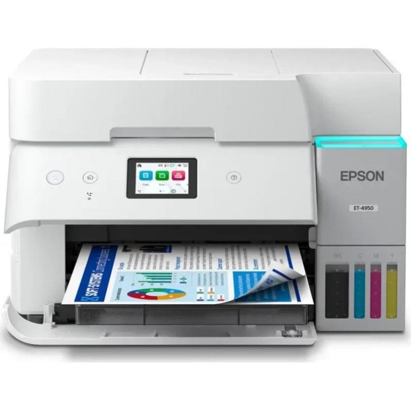 Multifunktionsgerät Epson Tintenstrahl-Farbdrucker EcoTank ET-4956 mit WLAN, LCD-Display, Duplexdruck und Faxfunktion
