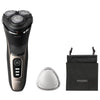 Philips S3242/12 Elektrorasierer, kabellos, 60 Minuten, Nass- und Trockenrasur, 3 Scherköpfe, Schnellladung