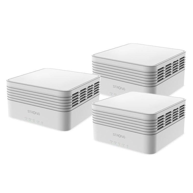 Starkes WLAN-Mesh-System mit 3 Knoten, 3000 Mbit/s, 525 m² Reichweite, Wi-Fi 6 und Easy Mesh