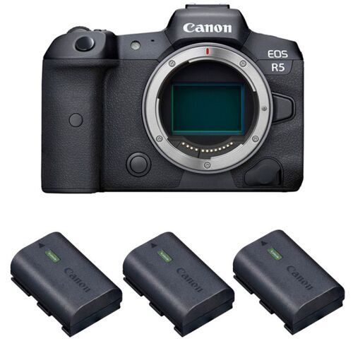Canon EOS R5 (ohne Objektiv) + 3 Canon LP-E6NH