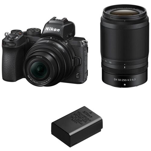 Nikon Z50 + 16–50 mm + 50–250 mm + 1 Nikon EN-EL25 | 2 Jahre Garantie