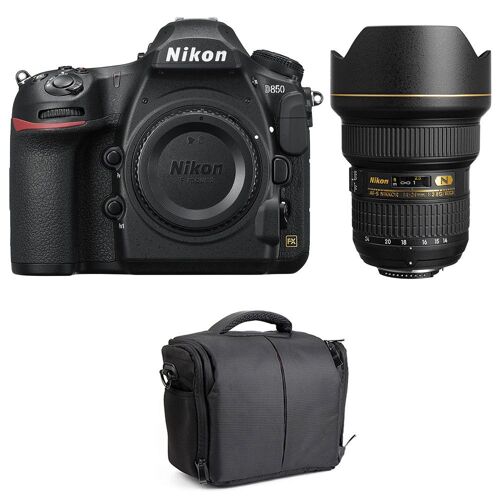 Nikon D850 + 14–24 mm f/2,8G ED + Tasche | 2 Jahre Garantie